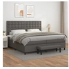 Image de Boxspring met matras kunstleer grijs 200x200 cm3137687