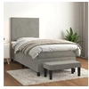 Image de Boxspring met matras fluweel lichtgrijs 80x200 cm3137689