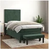 Image de Boxspring met matras fluweel donkergroen 80x200 cm3137692