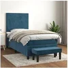 Image de Boxspring met matras fluweel donkerblauw 90x200 cm3137705