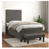 Image de Boxspring met matras fluweel donkergrijs 100x200 cm3137708