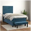Image de Boxspring met matras fluweel donkerblauw 100x200 cm3137711