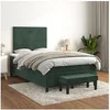Image de Boxspring met matras fluweel donkergroen 120x200 cm3137716