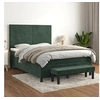 Image de Boxspring met matras fluweel donkergroen 140x190 cm3137722