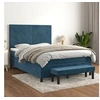 Image de Boxspring met matras fluweel donkerblauw 140x190 cm3137723