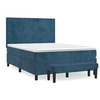 Image de Boxspring met matras fluweel donkerblauw 140x200 cm3137729