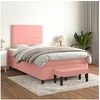 Image de Boxspring met matras fluweel roze 120x200 cm3137778