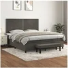 Image de Boxspring met matras fluweel donkergrijs 160x200 cm3137792