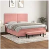 Image de Boxspring met matras fluweel roze 160x200 cm3137796