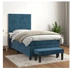 Image de Boxspring met matras fluweel donkerblauw 100x200 cm3137831