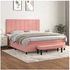 Image de Boxspring met matras fluweel roze 160x200 cm3137856