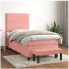 Image de Boxspring met matras fluweel roze 80x200 cm3137874