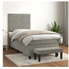 Image de Boxspring met matras fluweel lichtgrijs 90x190 cm3137875