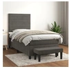 Image de Boxspring met matras fluweel donkergrijs 90x200 cm3137882