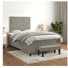 Image de Boxspring met matras fluweel lichtgrijs 120x200 cm3137893