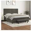 Image de Boxspring met matras fluweel donkergrijs 160x200 cm3137912