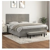 Image de Boxspring met matras fluweel lichtgrijs 180x200 cm3137917