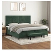 Image de Boxspring met matras fluweel donkergroen 200x200 cm3137926
