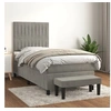Image de Boxspring met matras fluweel lichtgrijs 90x190 cm3137935