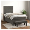 Image de Boxspring met matras fluweel donkergrijs 90x190 cm3137936