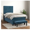 Image de Boxspring met matras fluweel donkerblauw 90x190 cm3137939
