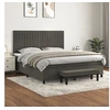 Image de Boxspring met matras fluweel donkergrijs 160x200 cm3137972