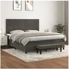 Image de Boxspring met matras fluweel donkergrijs 180x200 cm3137978