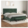 Image de Boxspring met matras fluweel donkergroen 200x200 cm3137986