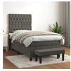 Image de Boxspring met matras fluweel donkergrijs 80x200 cm3137990