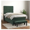 Image de Boxspring met matras fluweel donkergroen 80x200 cm3137992