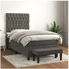 Image de Boxspring met matras fluweel donkergrijs 100x200 cm3138008