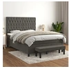Image de Boxspring met matras fluweel donkergrijs 140x200 cm3138026