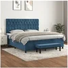 Image de Boxspring met matras fluweel donkerblauw 160x200 cm3138035