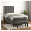 Image de Boxspring met matras fluweel donkergrijs 80x200 cm3138050