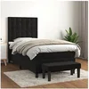 Image de Boxspring met matras fluweel zwart 90x190 cm3138057