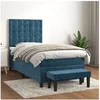 Image de Boxspring met matras fluweel donkerblauw 90x190 cm3138059