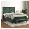 Image de Boxspring met matras fluweel donkergroen 140x190 cm3138082
