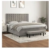 Image de Boxspring met matras fluweel lichtgrijs 180x200 cm3138097