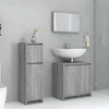 Image de Ensemble de Meubles de Salle de Bain Armoire de Rangement de Lavabo Placard de Salle de Bain Armoire à Miroir 3 pcs 3143932
