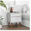 Image de Table de chevet MOLDE Blanc 40x35x48 cm Bois de pin massif350496
