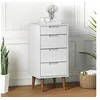 Image de Ladekast MOLDE 40x35x82 cm massief grenenhout wit350502
