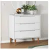 Image de Commode MOLDE Blanc 80x40x80 cm Bois de pin massif