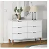 Image de Commode MOLDE Blanc 113x40x80 cm Bois de pin massif
