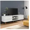 Image de Meuble TV MOLDE Blanc 158x40x49 cm Bois de pin massif