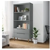 Image de Bibliothèque MOLDE Gris 85x35x170,5 cm Bois massif de pin350542
