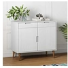 Image de Buffet MOLDE Blanc 90x40x80 cm Bois massif de pin
