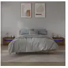 Image de Tables de chevet 2 pcs avec LED chêne fumé 60x35x40 cm