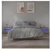 Image de Tables de chevet 2 pcs avec LED sonoma gris 60x35x40 cm