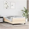 Image de Boxspring met matras stof cràmekleurig 80x200 cm3144034