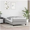 Image de Boxspring met matras stof lichtgrijs 90x200 cm3144045